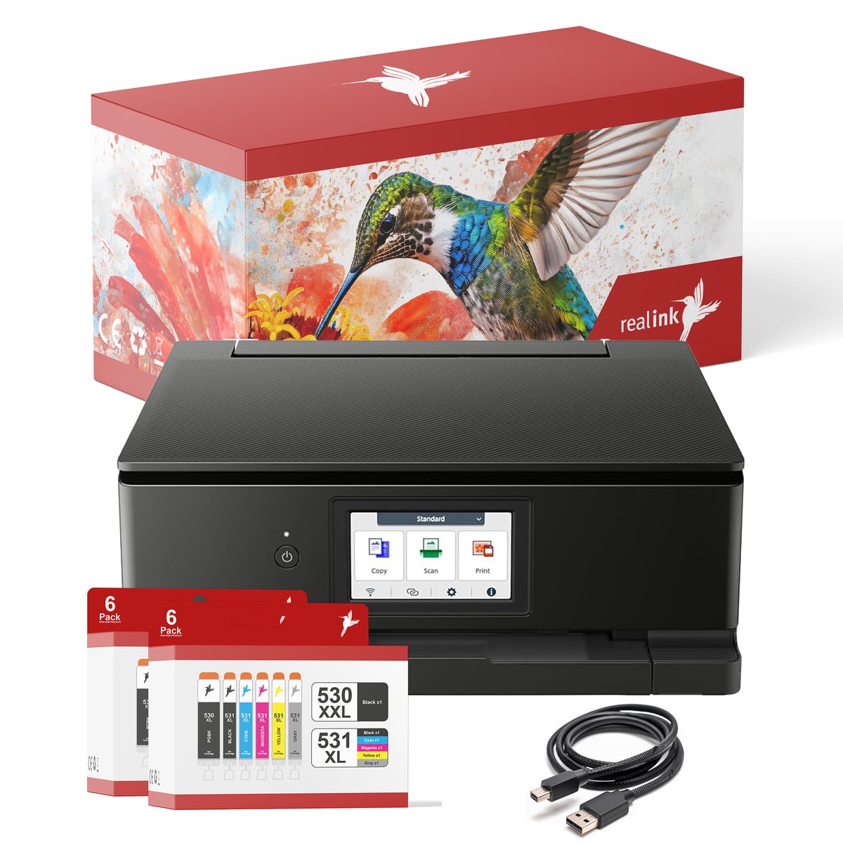 Canon PIXMA TS8750 mit realink 12er-Set