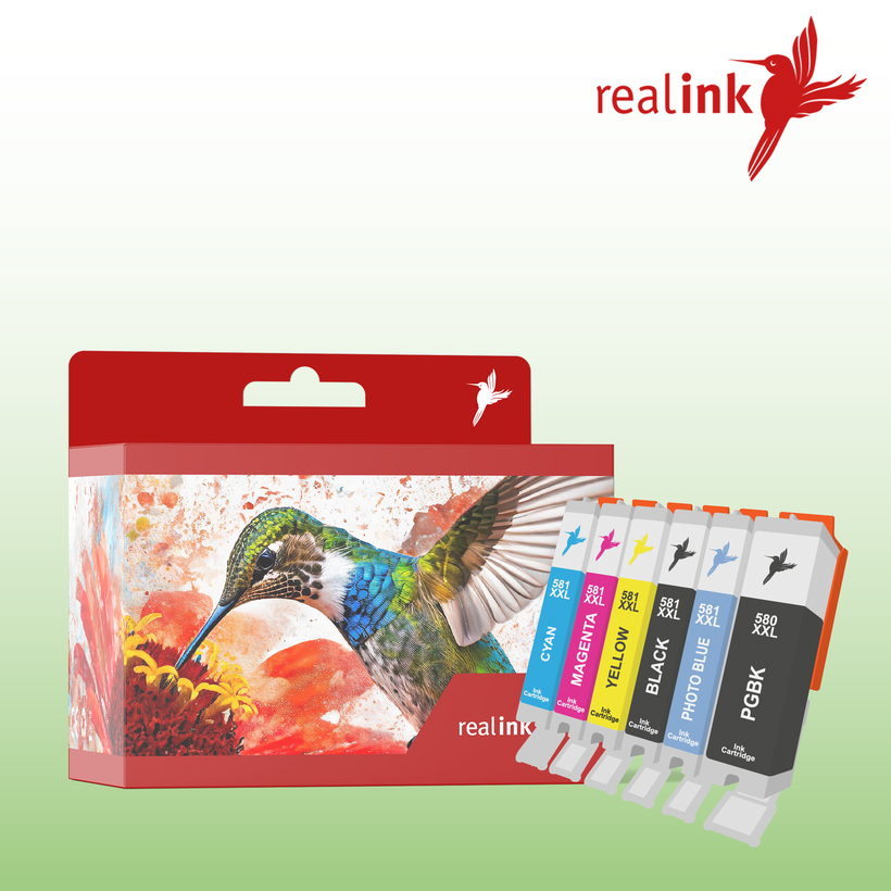realink Patronen-Set PGI-580 / CLI-581 mit Verpackung