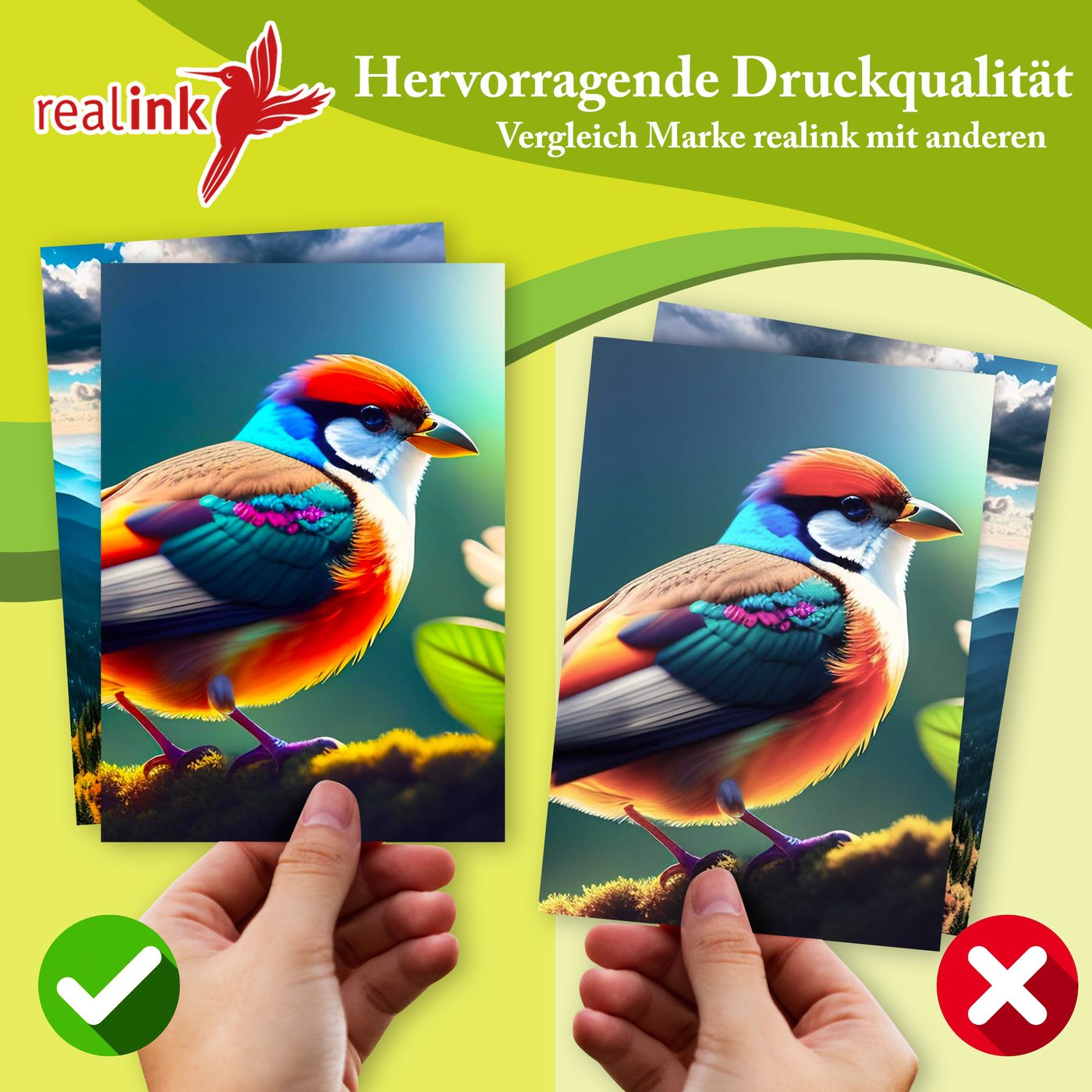 realink Druckqualität im Vergleich